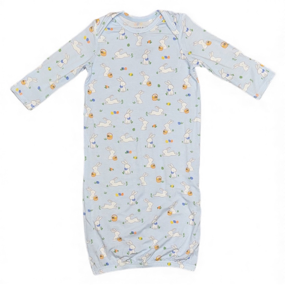NWOT - Angel Dear - Blue Bunnies Gown (0-3M)